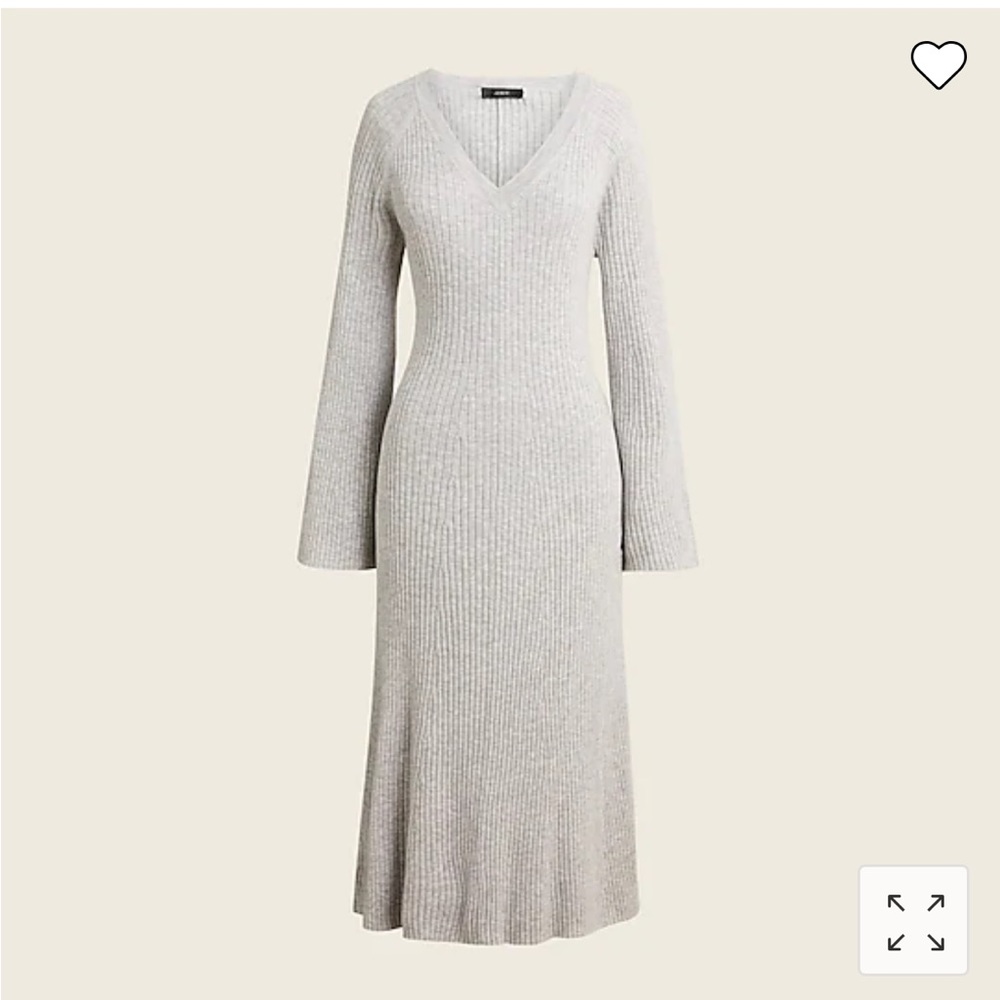 NWT J crew V-neck silk-blend sweater dress